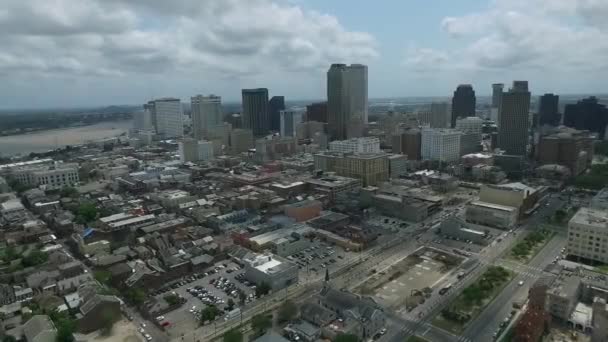 New Orleans Stadtbild Louisiana Die Skyline Der Stadt Hintergrund Drohne — Stockvideo