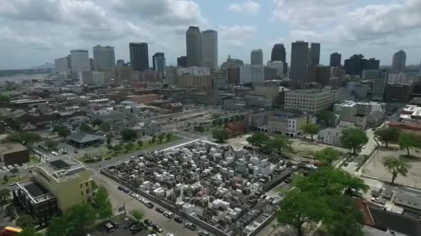 Friedhof Von Louis New Orleans Stadtbild Louisiana Skyline Der Stadt — Stockvideo