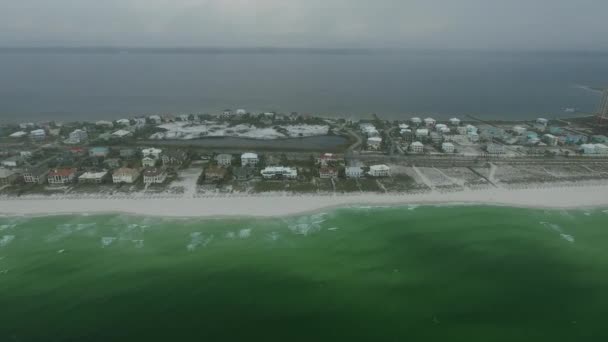 Architecture Empty Pensacola Beach Florida Gulf Mexico Background Cloudy Sky — Vídeos de Stock