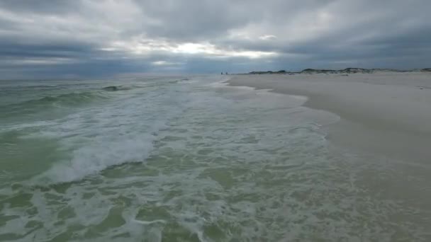 Prázdné Pensacola Beach Moře Pozadí Florida Mexický Záliv Dron — Stock video