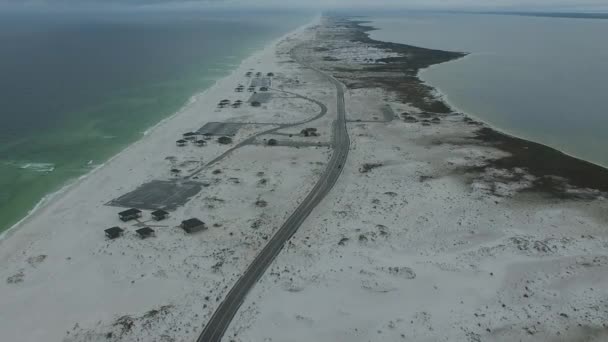 Praia Pensacola Vazia Mar Fundo Florida Golfo México Área Estacionamento — Vídeo de Stock