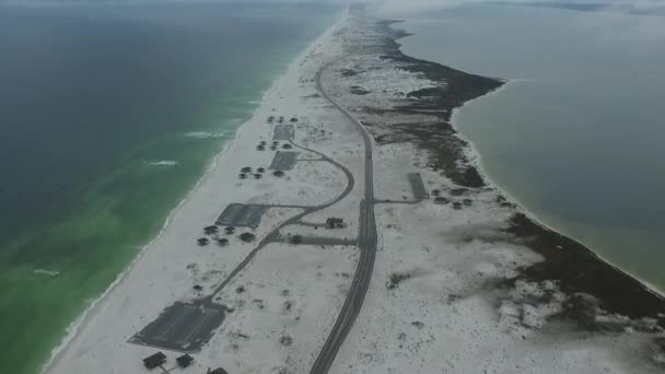 Praia Pensacola Vazia Mar Fundo Florida Golfo México Área Estacionamento — Vídeo de Stock