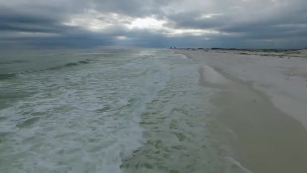 Άδειο Pensacola Παραλία Και Θάλασσα Στο Παρασκήνιο Φλόριντα Κόλπος Του — Αρχείο Βίντεο