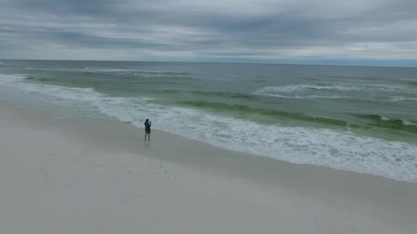 Praia Pensacola Mar Fundo Florida Drone — Vídeo de Stock