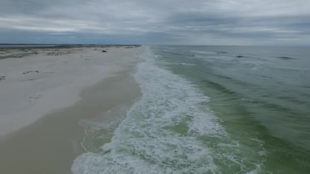 Praia Pensacola Vazia Mar Fundo Florida Golfo México Drone — Vídeo de Stock