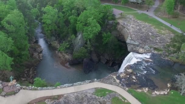 Noccalula Falls Park Campings Alabama Gadsden Drone — Stockvideo