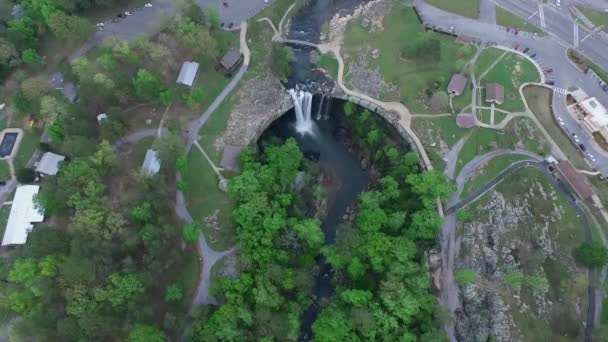 Noccalula Falls Park Campgrounds Alabama Gadsden Nádherná Krajina Dron — Stock video