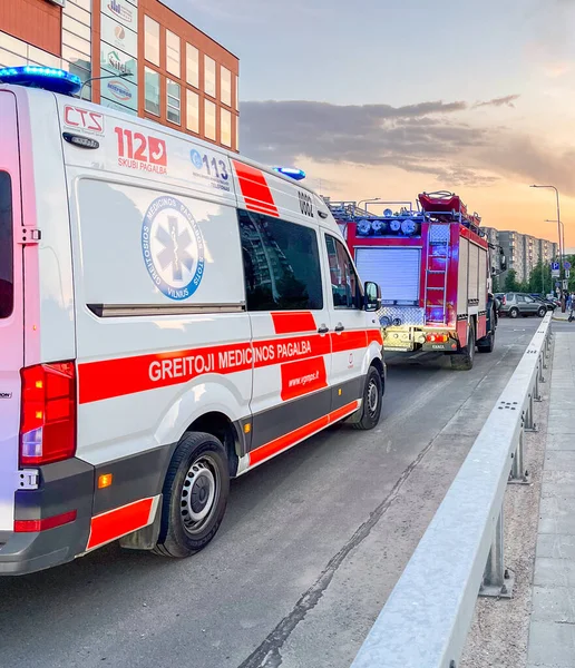 Vilnius Litauen Maj 2023 Litauens Räddningstjänst Fordon För Ambulans Och — Stockfoto