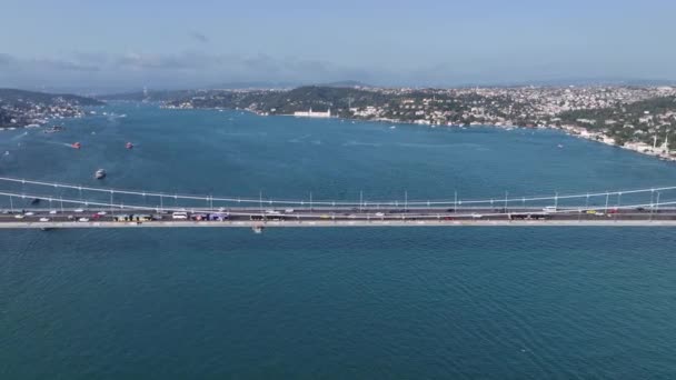 Стамбул Туреччина Стамбульський Канал Босфорський Канал Босфорський Міст Офіційно Відомий — стокове відео