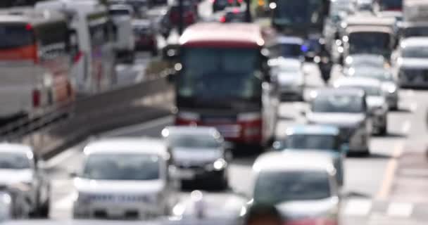 Traffico Sfocato Tokyo Giappone Ora Punta — Video Stock