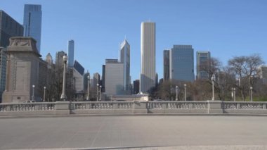 Chicago Downtown, İş Gökdelenleri. Illinois. İş Bölgesi. ABD
