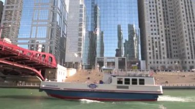 Şikago şehir merkezi sahil yolu. Chicago şehri, Illinois. ABD