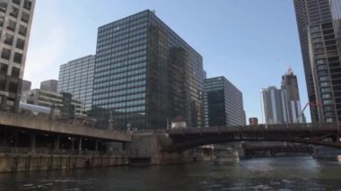 Şikago şehir merkezi sahil yolu. Chicago şehri, Illinois. ABD