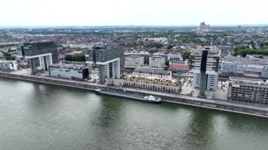 Office Buildings, Zollhafen district at Rhine river Cologne, Germany