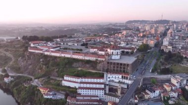 Monastery of Serra do Pilar in Porto City, Portugal. Drone