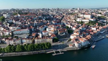 Panorama of the Ribeira District of the city of Porto, Portugal