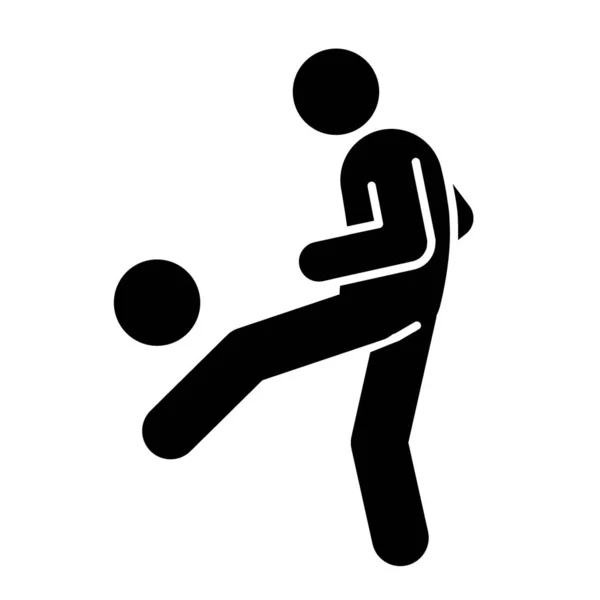 Illustration Vectorielle Silhouette Des Joueurs Football — Image vectorielle