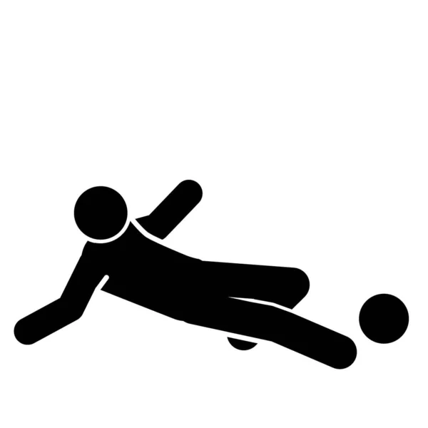 Illustration Vectorielle Silhouette Des Joueurs Football — Image vectorielle