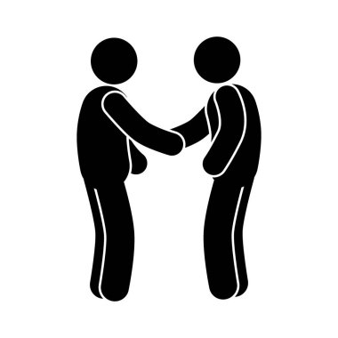 İnsanların el sıkışması, kucaklaşması, arkadaşlığın silueti.