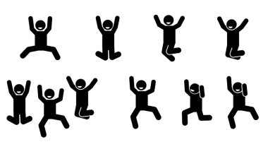 Çubuk figürler ve piktogramlar duyguları ve mesajları iletmenin basit ama etkili yollarıdır. Çizimlerinize nasıl neşe ve pozitiflik getireceklerini görmek için dans eden şu mutlu figürler koleksiyonuna bir bakın..