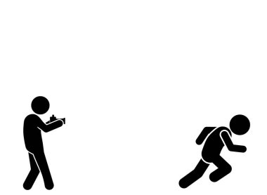 VECTOR PAPARAZI SAN DÜŞÜNÜ Fotografına bakıyor