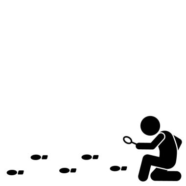 Dedektif kontrolünün vektör çizimi, soruşturma