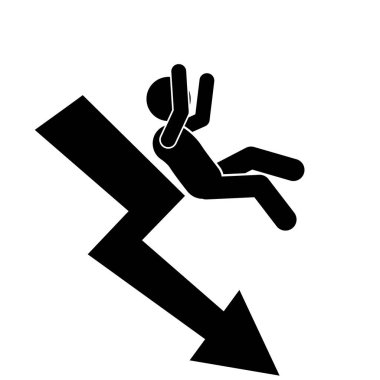 Düşüşün, düşüşün, iflasın vektör çizimi