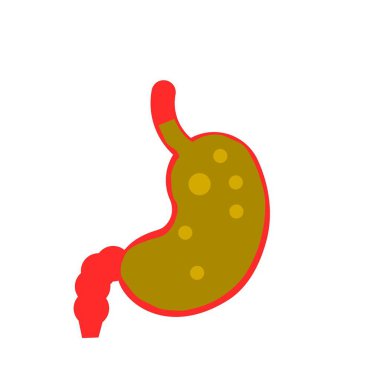 GERD ve Gastrik Hastalık Bilinci için Resimli Vektör Grafikleri