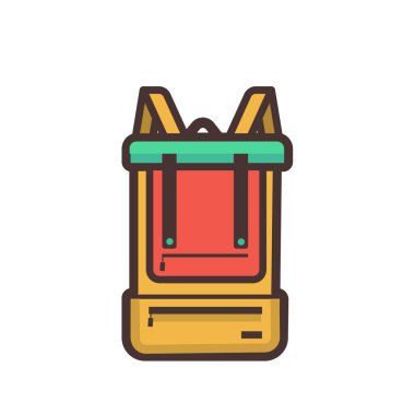 Sırt çantasıyla gezme çantasının çizimleri.