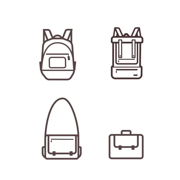 Modern seyahat sırt çantasının vektör tasarımı