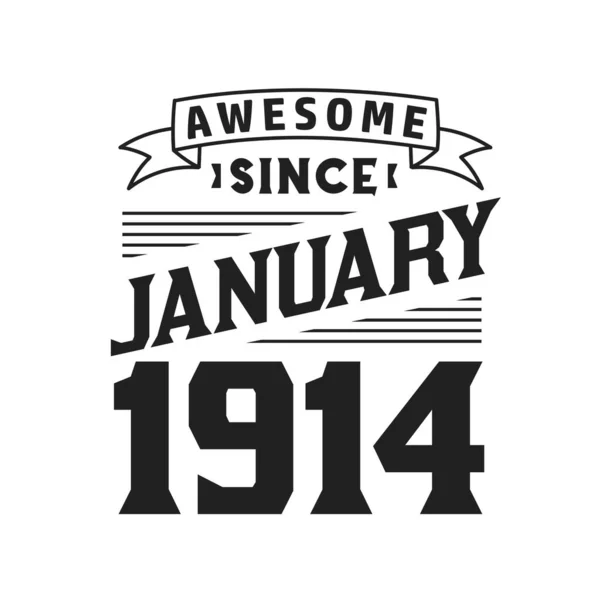 Φοβερό Από Τον Ιανουάριο Του 1914 Γεννήθηκε Τον Ιανουάριο Του — Διανυσματικό Αρχείο