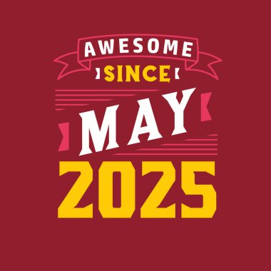 Mayıs 2025 'ten beri harika. Doğum Mayıs 2025 Retro Vintage Doğum günü