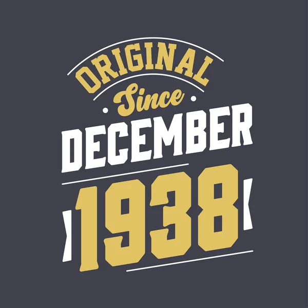 Classic December 1938 Born December 1938 Retro Vintage Birthday — Stock Vector