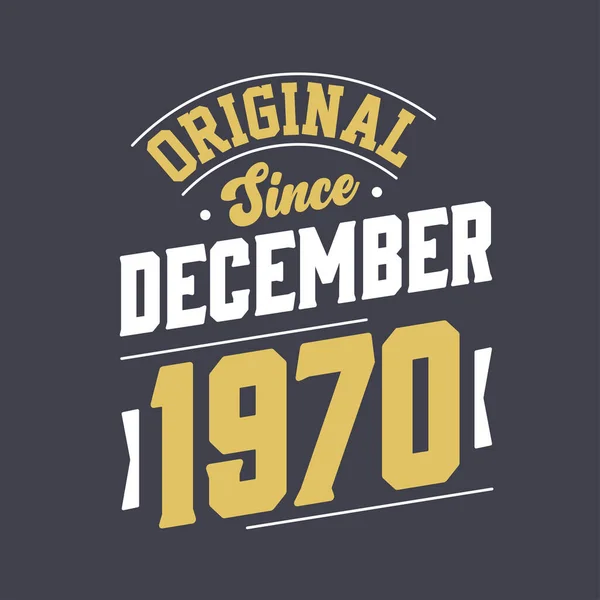 Aralık 1970 Ten Beri Klasik Doğum Tarihi Aralık 1970 Retro — Stok Vektör