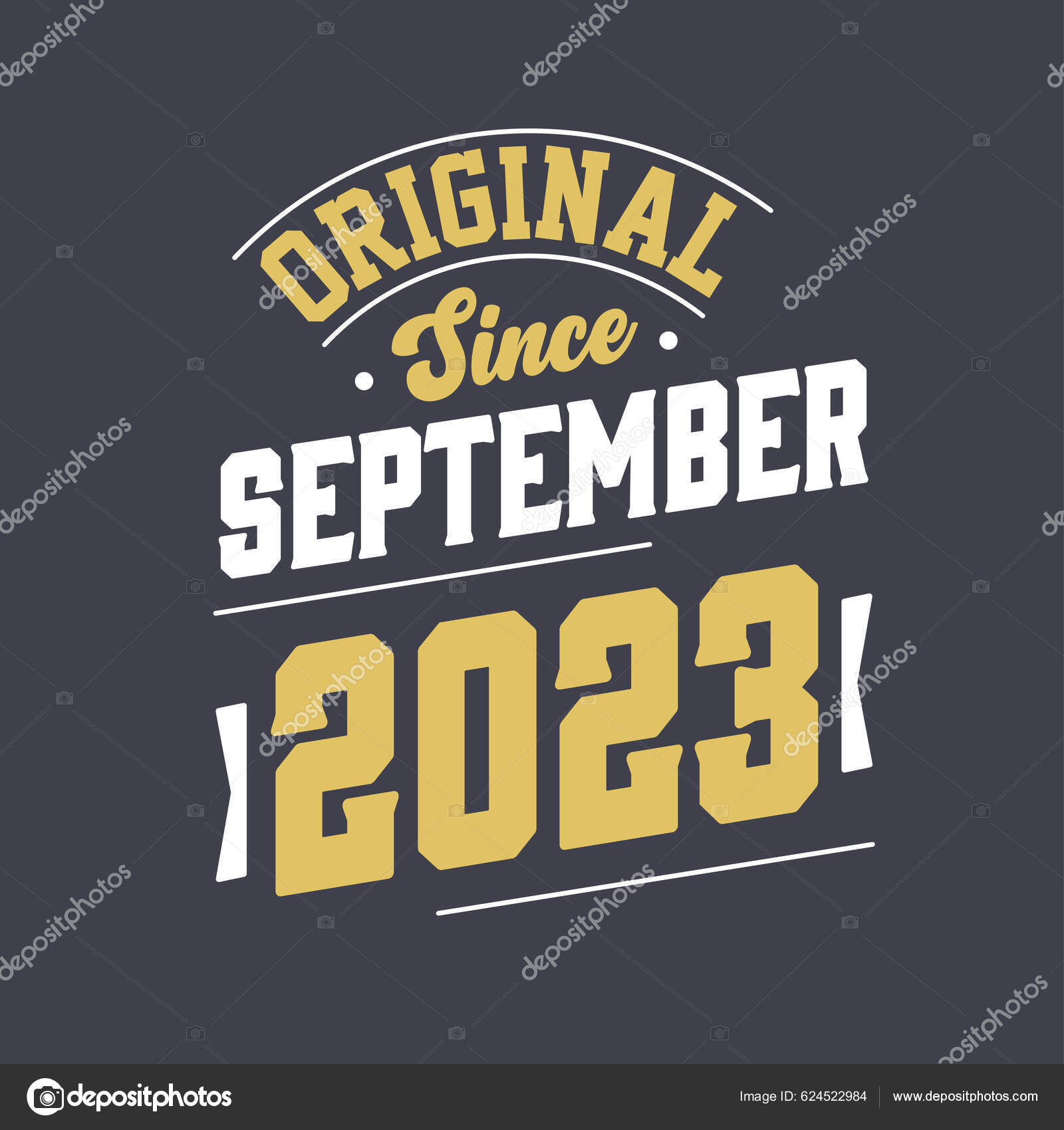 Original September 2023 Born September 2023 Retro Vintage Birthday
