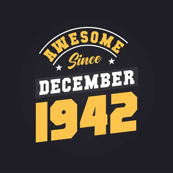 Aralık 1942 Den Beri Harika Doğum Tarihi Aralık 1942 Retro — Stok Vektör