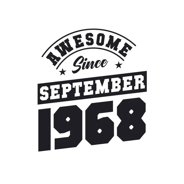 Eylül 1968 Den Beri Harika Doğum Tarihi Eylül 1968 Retro — Stok Vektör