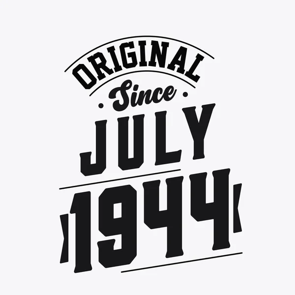Geboren Juli 1944 Retro Vintage Birthday Original Seit Juli 1944 — Stockvektor