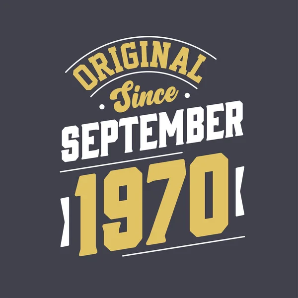 Original Seit September 1970 Geboren September 1970 — Stockvektor