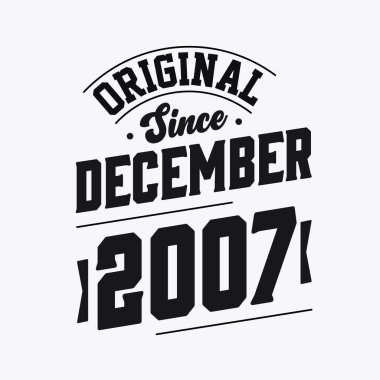 Doğum tarihi Aralık 2007 Retro Vintage Birthday, Orijinal Aralık 2007