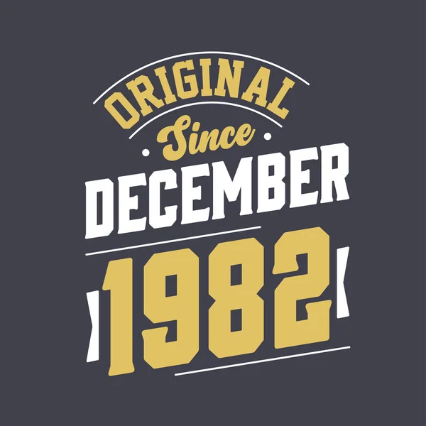 Classico Dal Dicembre 1982 Nato Nel Dicembre 1982 Retro Vintage — Vettoriale Stock