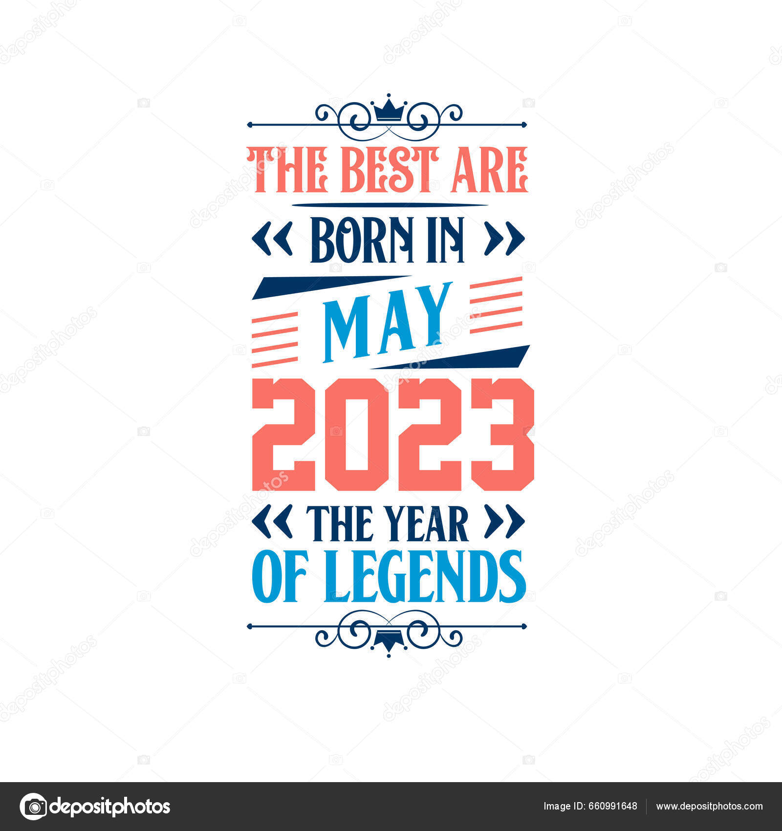 Best Born May 2023 Born May 2023 Legend Birthday Stock Vector by