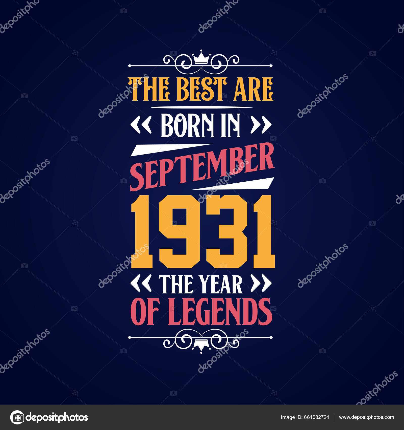 Best Born September 1931 Born September 1931 Legend Birthday Stock Best Born September 1931 Born September 1931 Legend Birthday Stock