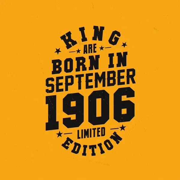 Βασιλιάς Γεννήθηκε Τον Σεπτέμβριο Του 1906 Βασιλιάς Γεννιούνται Σεπτέμβριο Του — Διανυσματικό Αρχείο