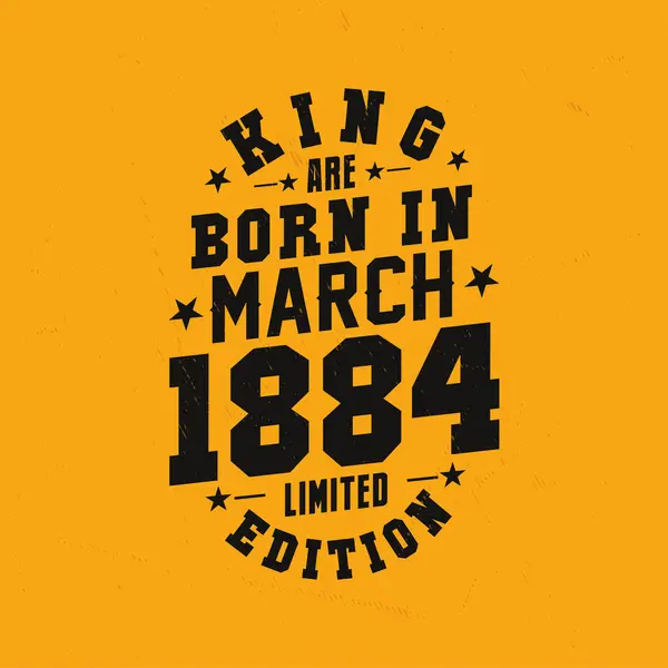 Βασιλιάς Γεννήθηκε Τον Μάρτιο Του 1884 Βασιλιάς Γεννιούνται Μάρτιο Του — Διανυσματικό Αρχείο
