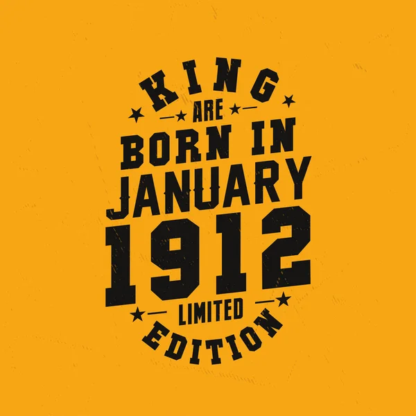 Кинг Родился Январе 1912 Года Король Родился Январе 1912 Года — стоковый вектор