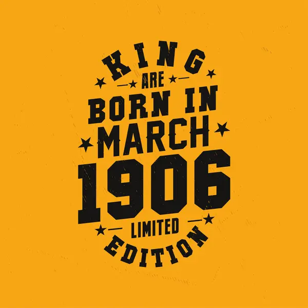 Koning Worden Maart 1906 Geboren Koning Worden Geboren Maart 1906 — Stockvector