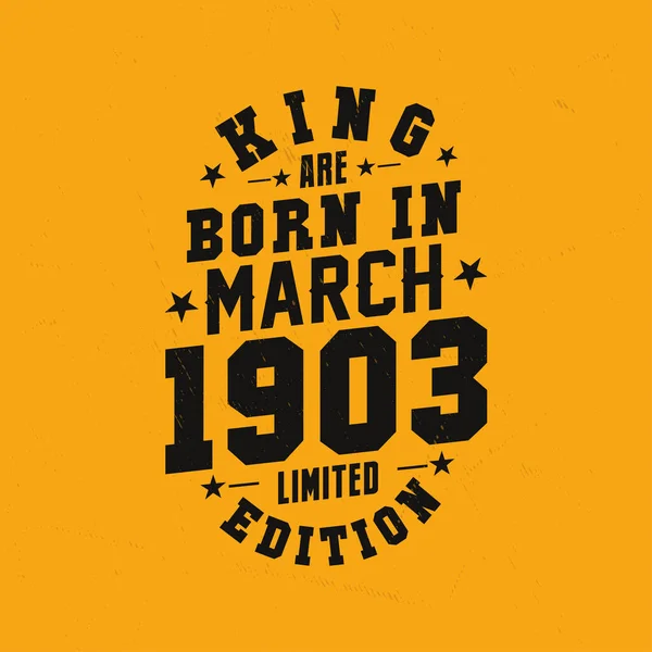 Koning Worden Geboren Maart 1903 Koning Worden Geboren Maart 1903 — Stockvector