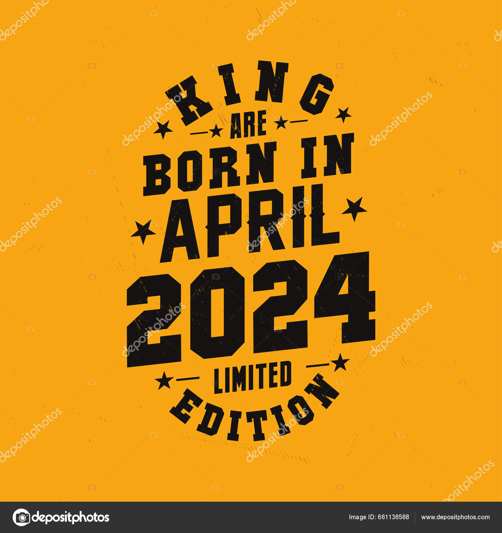 Rey Nace Abril 2024 Rey Nace Abril 2024 Retro Vintage Vector de stock ...