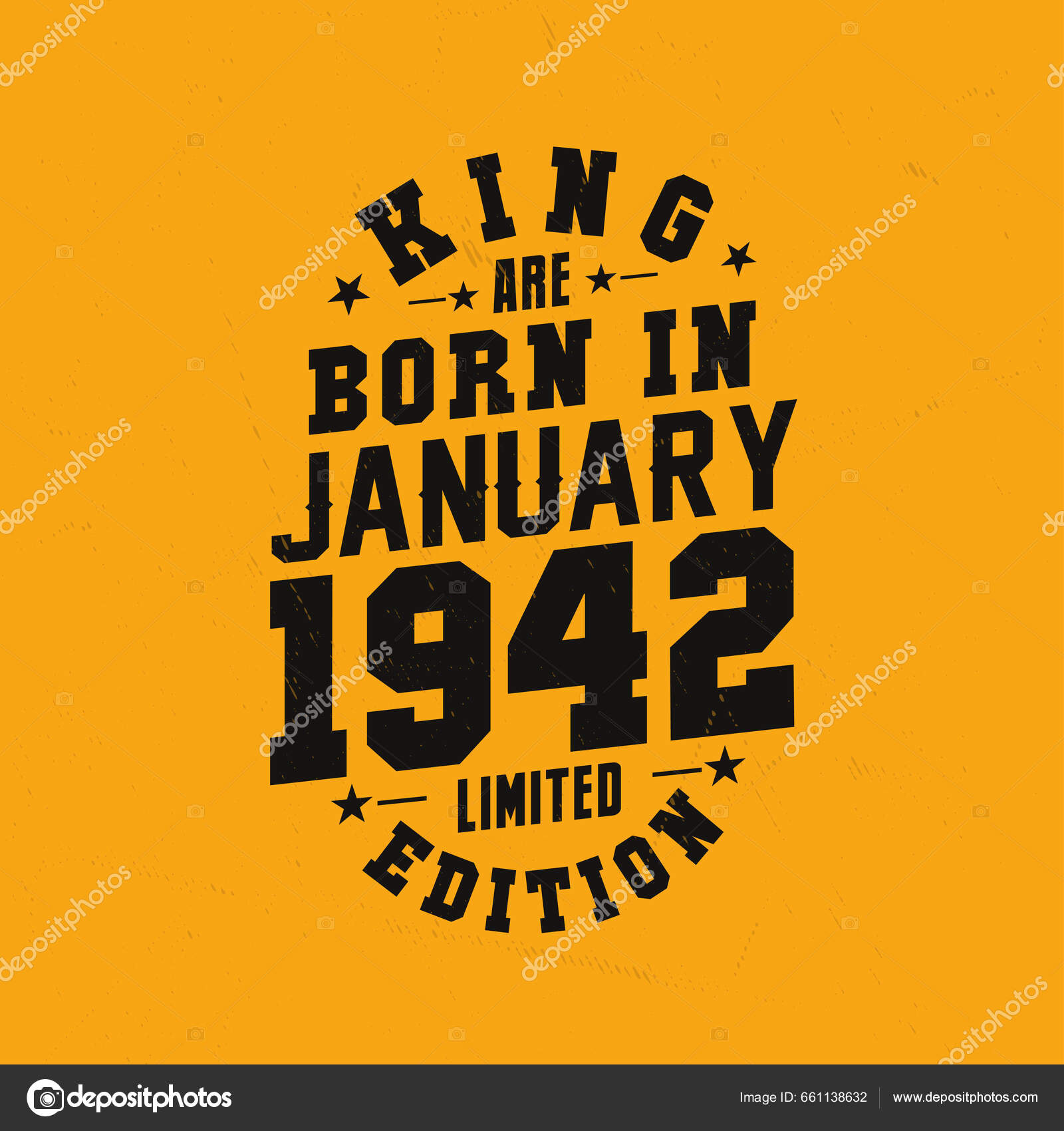 King Born January 1942 King Born January 1942 Retro Vintage Stock
